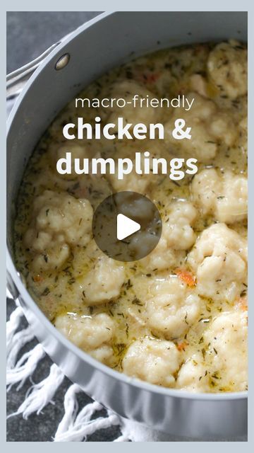 68K views · 4.1K likes | Elyse Ellis on Instagram: "chicken & dumplings with 33 grams of protein per serving 😮‍💨 - Find all my macro-friendly recipes 👉🏼 macrofriendlyfood.com - #macros #macrofriendly #macrofriendlyfood #macrofriendlyrecipes #healthyfood #healthyrecipes #easyrecipes #protein #proteinpacked #iifym #iifymrecipes" Elyse Ellis Recipes, Elyse Ellis, Healthy Foo, Iifym Recipes, Chicken Dumplings, Macro Friendly Recipes, Chicken And Dumplings, Delicious Soup, Dumplings