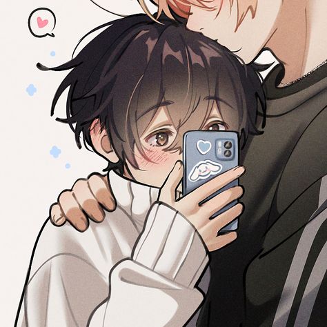 Creds:  @/chouNke on twitter #sasakitomiyano #sasamiya #shumeisasaki #sasakishumei #yoshikazumiyano #miyanoyoshikazu #matching #matchingicon #couple #coupleicon #bl #gay #cp Miyano Sasaki, Match Profile, Ship Drawing, Nintendo Art, Couples Icons, Cartoon Profile Pics, Cute Profile Pictures, Matching Profile Pictures, Boy Art