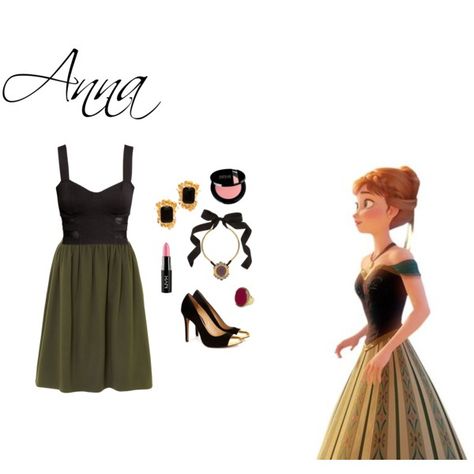 Anna inspired outfit Princess Anna Inspired Outfit, Frozen Anna Inspired Outfit, Anna Frozen Inspired Outfits, Anna Inspired Outfit, Princess Dresses For Adults, Anna Disneybound, Frozen Inspired Outfits, Dnd Pins, Anna Outfit