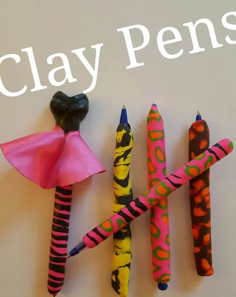 Clay Pens, Clay Pen, Magic Pen, Model Magic, Pretty Pens, Baking Clay, Rain Cloud, Make It Rain, Strong Nails