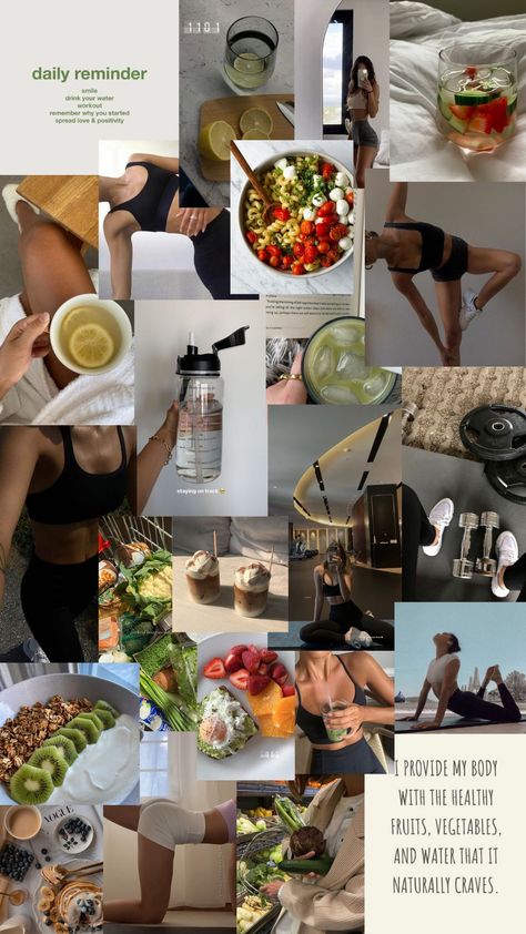 Nutritionist Aesthetic, Healthy Lifestyle Aesthetic, Healthy Aesthetic, Studera Motivation, Fitness Vision Board, Bongos, Healthy Food Motivation, Lifestyle Aesthetic, Vision Board Inspiration