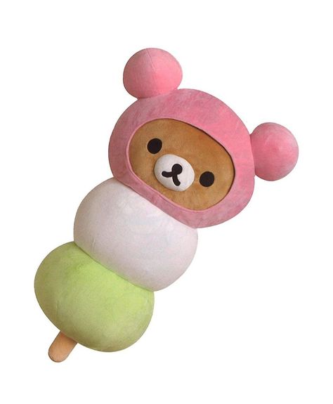 Rilakkuma dango teahouse plush Rilakkuma Plushie, Rilakkuma Plush, Hugging Pillow, Kawaii Core, Girly Gifts, Hello Kitty Collection, Rilakkuma, Clay Charms, Cute Plush