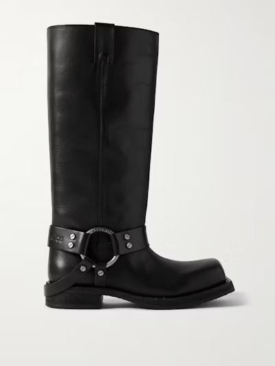 Biker Boots Are Coming For Your Fall Footwear Collection Acne Studios Shoes, Roxy Boots, Fall Footwear, Leather Knee Boots, Engineer Boots, Trending Boots, Leather Harness, Biker Boots, Boots Knee