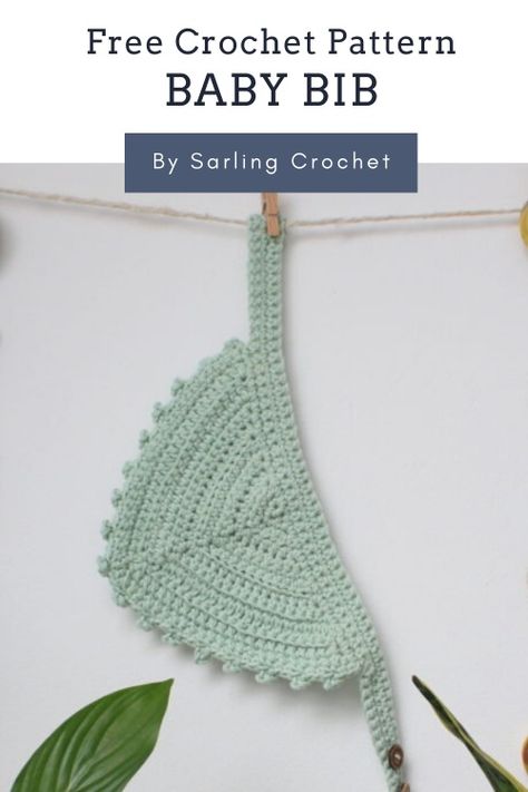 Free Crochet Patterns | Free Crochet Pattern Baby Bib • Free Crochet Patterns Crochet Drool Bib Free Pattern, Free Crochet Bib Patterns, Crochet For Babies Free Patterns, Baby Bib Crochet Pattern Free, Crochet Bibs Free Pattern, Baby Bibs Patterns Free, Crochet Baby Bibs, Crochet Bib, Crochet Patterns Free