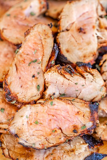 Orange Chipotle Grilled Pork Tenderloin - only 4 ingredients including the pork! So simple and packed FULL of amazing flavor! Pork tenderloin marinated in orange juice, BBQ sauce and chipotle chili powder. Drizzle cooked pork with more BBQ sauce. Great for lunch, dinner and cookouts. SO easy and delicious! #pork #grill #grilling #grilledpork #porktenderloin Bourbon Pork Tenderloin, Bourbon Pork, Bacon Wrapped Pork Tenderloin, Slow Cooker Pork Tenderloin, Bacon Wrapped Pork, Easy Marinades, Chipotle Chili Powder, Grilled Pork Tenderloin, Chipotle Chili