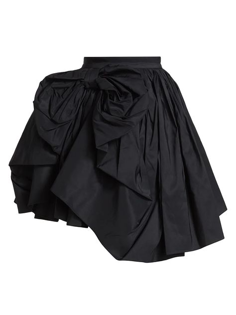 Shop Alexander McQueen Asymmetric Draped-Bow Miniskirt | Saks Fifth Avenue Pleated Miniskirt, Dream Wishlist, Birds Chirping, Mc Queen, Sarah Burton, Fairy Clothes, Winter 23, Diy Clothes Life Hacks, Event Outfit