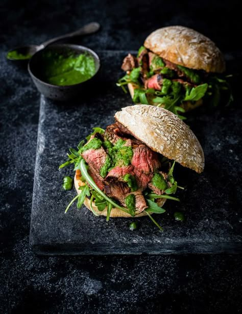 Portuguese Prego Steak Sandwich Check out our vibrant and punchy Portuguese prego sandwich. This simple steak sandwich recipe is served all over Portugal – the green piri-piri, although not traditional, gives a massive flavour boost Steak Sandwich Recipe, Steak Sandwich Recipes, Steak Sandwiches, Chimichurri Recipe, Yeast Recipes, Easy Steak, Piri Piri, Portuguese Food, Steak Sandwich