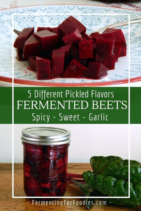 Fermented Beets, Fermented Vegetables Recipes, Pickled Beets Recipe, Beets Recipe, Fermented Veggies, Healthy Probiotics, Fermentation Recipes, Fermented Vegetables, Beet Recipes