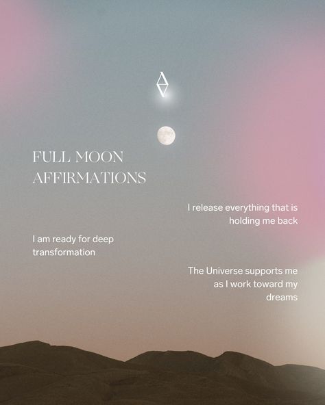 Full Moon Manifestation, Full Moon Quotes, Moon Affirmations, Affirmations For Love, Moon Manifestation, Women Affirmations, Full Moon In Pisces, Full Moon Meditation, Full Moon In Aries