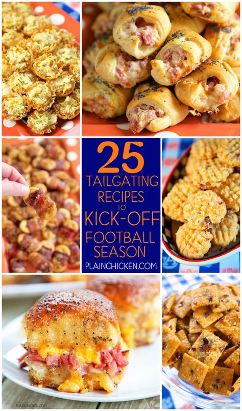 25 Tailgating Recipes to Kick Off Football Season - recipes that are guaranteed to be the winner of your football parties and tailgates! I want to eat them all!! Party Games College, Grilling Vegetarian, Football Season Food, Kick Off Football, Season Recipes, Vegetarian Grilling, Football Party Foods, Football Girlfriend, Summer Barbeque