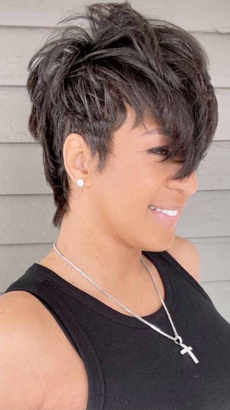 Short Hairstyles 2023, Hair Ideas For 2023, Razor Chic, Coiling Natural Hair, Short Weave Hairstyles, Black Hair Short, Short Hair Designs, Black Hair Short Cuts, Short Shaved Hairstyles