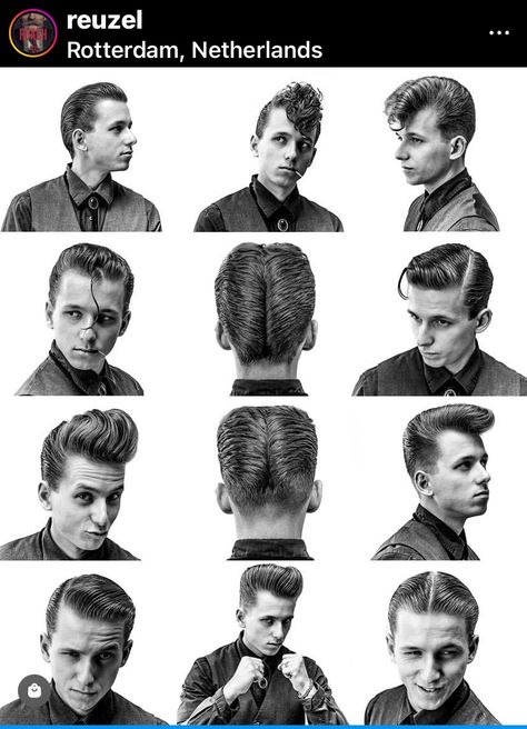 Greaser Hairstyle, Mens 50s Hairstyles, Brylcreem Hairstyles, Greaser Hair, Mens Medium Length Hairstyles, Mens Haircuts Medium, 50s Hairstyles, Medium Length Hairstyles, Mens Hairstyles Medium