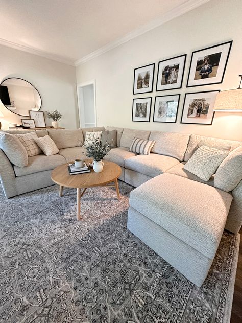 @jeralynconklin Sectional In Small Living Room Layout, Apartment Living Room Ideas, Apartment Therapy Small Spaces, Sectional Living Room Layout, Farmhouse Home Design, Small Living Room Layout, Living Room Photos, Living Room Update, Small Space Living Room