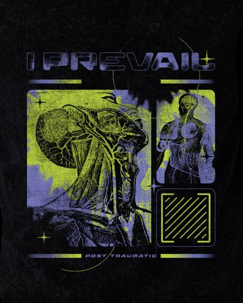 I Prevail - Post Traumatic merch on Behance I Prevail, Merch Design, Post Traumatic, Band Posters, Inception, Music Poster, Wall Collage, Creative Professional, Starry Night