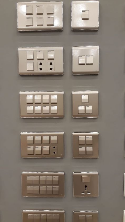 Switch Board Design, Switch Boards Design, Smart Home Switches, Rustic Home Offices, Decorative Switch Plate, Switch Board, Urban Interiors, Smart Lighting, Board Design