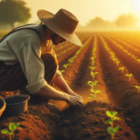 Harvest Quotes, Farmer Working, Agriculture Pictures, Farmer Painting, Water Wars, Crop Farming, Beautiful Profile, Scene Background, Beautiful Profile Pictures