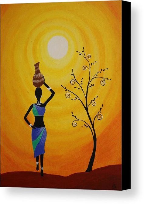 Afrique Art, African Paintings, Afrikaanse Kunst, African Art Paintings, Soyut Sanat Tabloları, Africa Art, Art Painting Gallery, Madhubani Painting, Indian Art Paintings