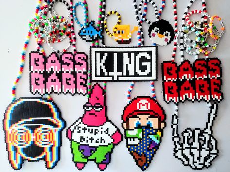 Rezz Perler Bead Patterns, Dubstep Perler, Kandi Perler Ideas, Rave Perler Bead Patterns, Rezz Perler, Plur Perler, Subtronics Perler, Rave Perler Ideas, Edm Perler