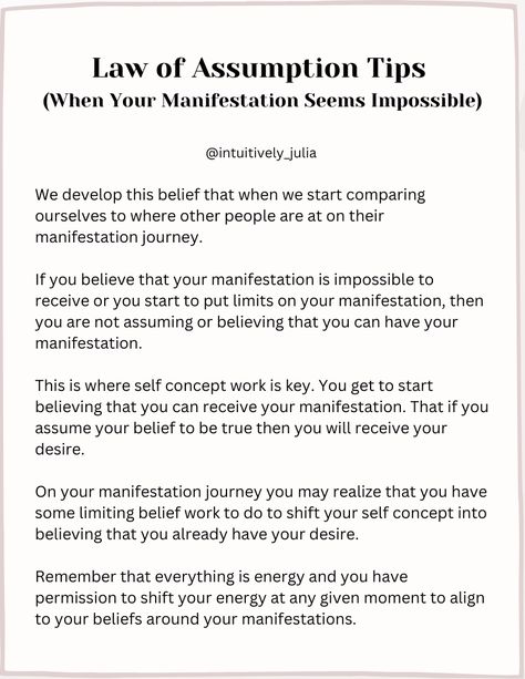 What to do when your manifestation seems impossible to receive. Self concept work and limiting belief work are so important so that you can shift your energy around believing you are able to receive your desires. Self Concept Work, Manifestation Law Of Assumption, Law Of Assumption, Life Map, Self Concept, Limiting Beliefs, Zodiac Facts, Believe In You, Personal Development