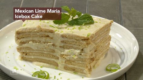 Goya Maria Cookies Desserts, Lime Deserts, Lime Icebox Cake, Goya Recipe, Restaurants Recipes, Maria Cookies, Texas Restaurants, Icebox Cakes, Box Cakes