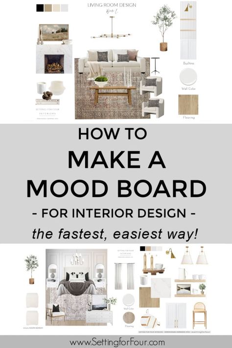 How to Make A Mood Board For Interior Design Interior Design Vision Board, Interior Design Business Plan, Make A Mood Board, Interior Design Basics, Aesthetic Interior Design, Mood Board Interior, Interior Design Minimalist, Interior Design Presentation, Interior Design Guide