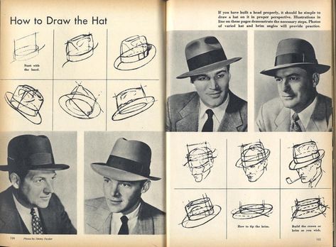 Drawing Hats, Hat Drawing, Hat Tutorial, Trendy Hat, Men's Hats, Guy Drawing, Woman Drawing, Drawing Clothes, Outfits With Hats