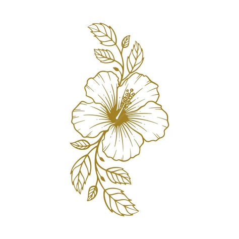 Hibiscus Tattoo Stencil, Hibiscus Doodle, Spine Tattoo Simple, Hibiscus Flower Outline, Back Tats, Small Girly Tattoos, Hibiscus Tattoo, Tattoo Simple, Spine Tattoo