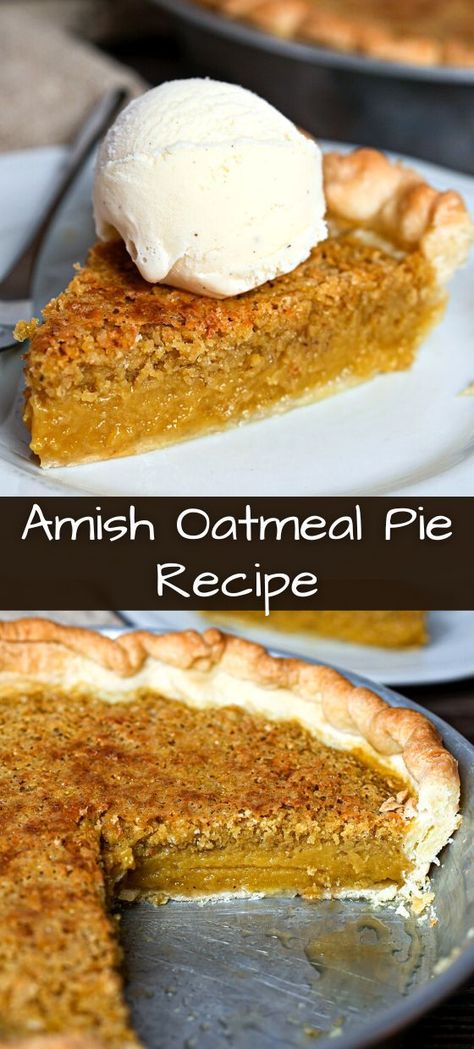 Have you ever heard of Amish oatmeal pie? If not, don’t worry – you’re in for a treat! This delicious recipe comes from traditional Amish cooking philosophy and is an excellent alternative to pecan pie if you can’t have tree nuts. Oat Meal Pie Recipe, Amish Oatmeal Pie 12 Tomatoes, Old Fashioned Oatmeal Pie, Amish Oatmeal Bread, Classic Amish Oatmeal Pie 12 Tomatoes, Classic Amish Oatmeal Pie, Amish Corn Pie, Amish Pies Recipes, Traditional Amish Recipes