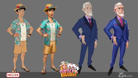 Mobile Game Character, Casual Character Design, Stylised Male Character, Village Man Cartoon Character, Stylized Male Character, Cartoon Pirate Character Design, Stylized Character Turnaround, Casual Art, Casual Game