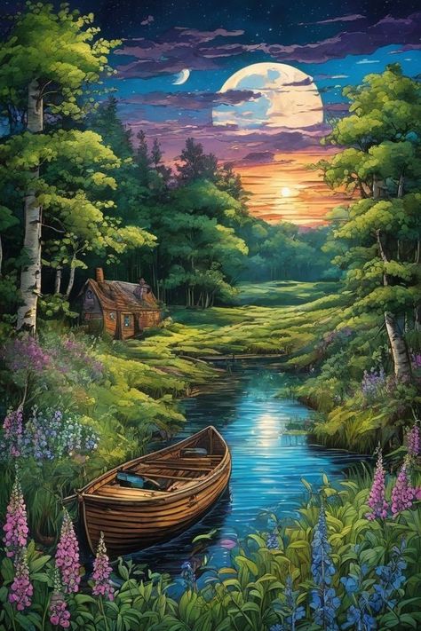 Beautiful Paintings Of Nature, Mountain Landscape Photography, Pastel Landscape, Scenery Paintings, Landscape Art Painting, Art Gallery Wallpaper, Nature Drawing, Beautiful Locations Nature, Nature Art Painting