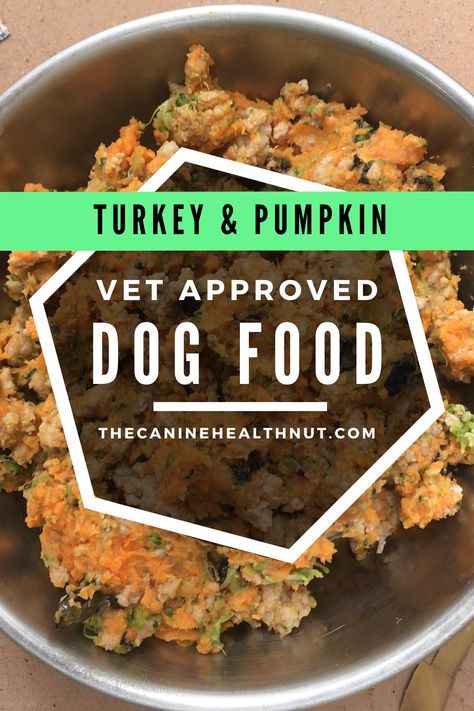 Turkey and Pumpkin Vet Approved Dog Food Recipe Health Dog Food Recipes, Homemade Dog Food For Puppies, Fresh Puppy Food Recipes, Elderly Dog Food Recipes, Diy Puppy Food Recipes, Make Dog Food Homemade, Nutritious Dog Food Recipes, Gourmet Dog Food Recipes, How To Make Fresh Dog Food