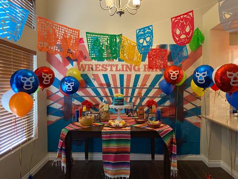 Nacho Libre Themed Birthday Party, Nacho Libre Decorations, Luchador Party Ideas, Nacho Libre Party Decorations, Nacho Libre Birthday Party Ideas, Nacho Libre Birthday Party Decorations, Nacho Libre Party Food, Nacho Libre Trunk Or Treat, Nacho Libre Party Ideas