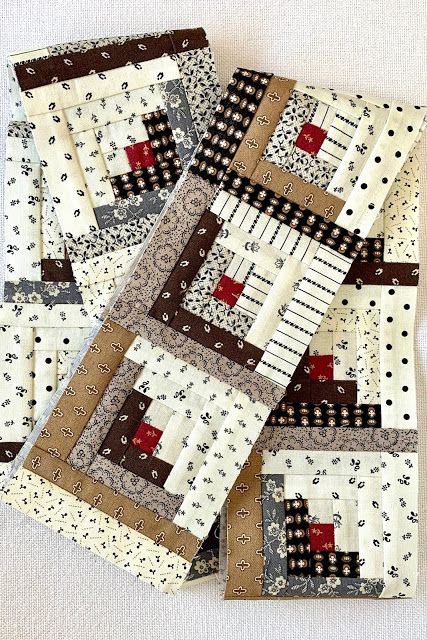 Temecula Quilt Company: Scavenger Hunt Sew Along - Row Six Colchas Quilting, Log Cabin Quilt Pattern, Log Cabin Quilt Blocks, Quilted Table Runners Patterns, Quilt Square Patterns, Crazy Patchwork, Scrap Quilt Patterns, Log Cabin Quilts, Miniature Quilts