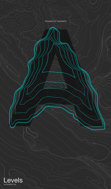 Levels: Topography X Typography on Behance Topographic Branding, Ss24 Activewear, Earthy Typography, Level Up Aesthetic, Climber Aesthetic, Graphic Design Color Trends, X Typography, Map Graphic Design, Design Color Trends