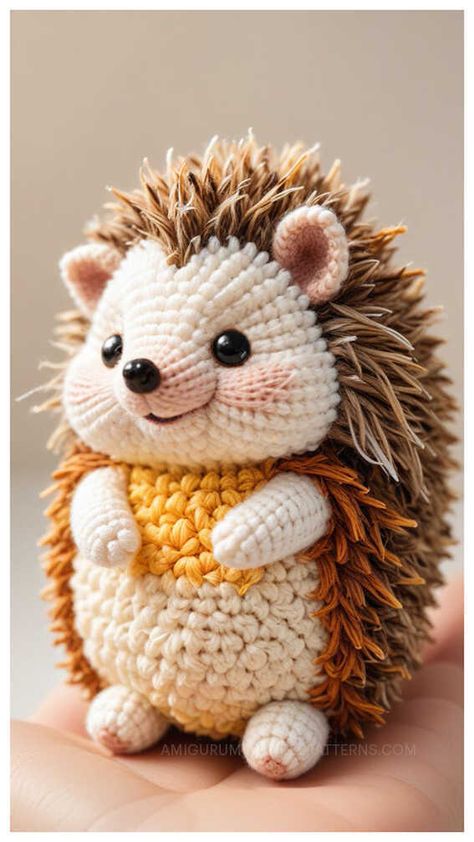 Hedgehog Crochet Pattern Free, Amigurumi Hedgehog, Crochet Hedgehog, Crochet Bird Patterns, Crochet Bird, Coastal Holiday, Crochet Birds, Animal Crochet, Crochet Amigurumi Free Patterns