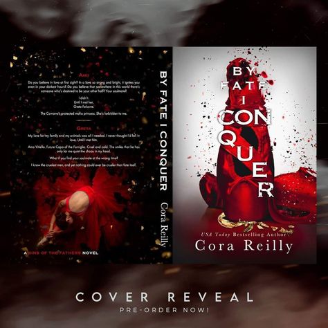 By Fate I Conquer, Greta Falcone, Cora Reilly, World Of Books, Usa Today, Mini Books, Book Covers, Bestselling Author, Book Cover