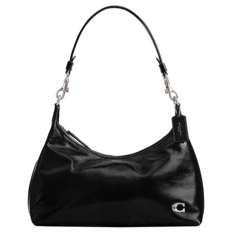 PRICES MAY VARY. Editor's Notes: Carry the glazed-leather Juliet shoulder bag for dressed up or relaxed looks Glazed Leather: Glazed (all) over. A unique shine and a luxurious hand feel are hallmarks of our sophisticated Glazed Leather - for a classically, elegant Coach bag Style Three Ways: Crafted of glazed detailed with our Signature hardware, wear the Juliet as a crossbody bag, a shoulder bag or carry in hand by the top handle It's All in the Details: Inside snap pocket, zip-top closure, fab Coach Juliet Bag, Black Designer Bag, Black Designer Bags, Cute Hand Bags, Cute Shoulder Bag, Slouch Bags, Bags Coach, Leather Shoulder Handbags, Signature Hardware