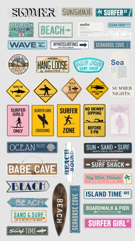 Coastal Room Decor, Posters Diy, Beachy Room Decor, Beach Room Decor, Surf Room, Beach Wall Collage, Ocean Room, Beachy Room, Coastal Room