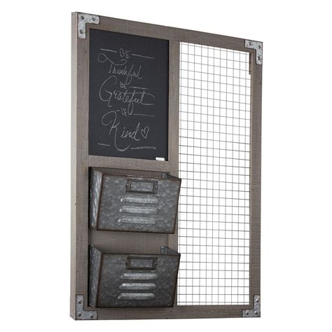 Chalkboard Organizer, Hanging Wall Organizer, Metal Organizer, Rustic Chalkboard, Organizer For Kitchen, Wall Organizer, Lighting Trends, Farmhouse Style Kitchen, Boho Chic Furniture