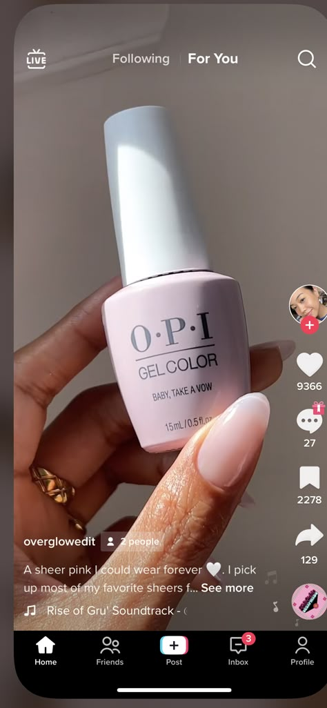 Sheer Nails, Opi Nail Colors, Nail Candy, Gel Nail Colors, Neutral Nails, Classy Nails, Dream Nails, Chic Nails, Wedding Nails