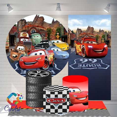 Disney Cars Theme, Car Deco, Car Themes, Cars Birthday Parties, Cars Birthday, Disney Cars, 2nd Birthday Parties, Birthday Theme, 2nd Birthday