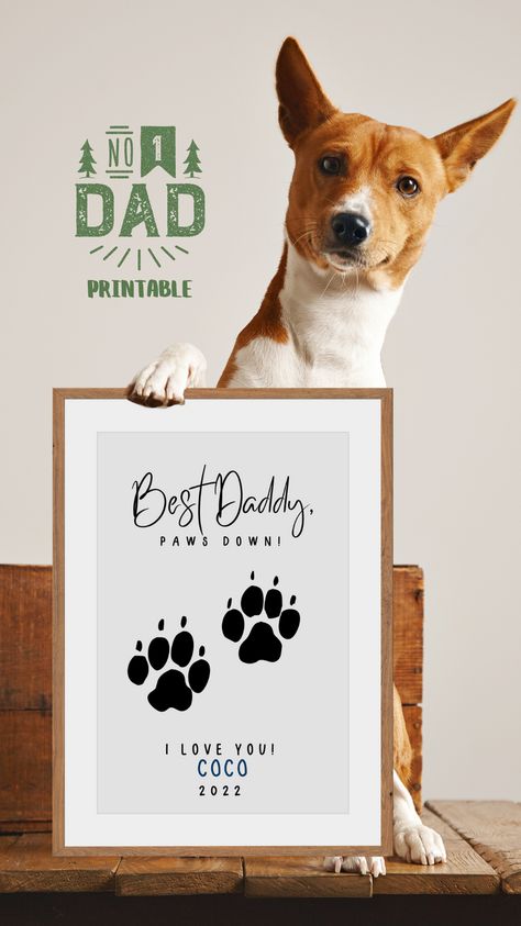 Paw Print Gift Ideas, Dog Dad Fathers Day Gift Ideas, Dog Paw Print Craft, Paw Print Crafts, Homemade Birthday Gifts, Dog Paw Prints, Colorful Hairstyles, Birthday Goodie Bags, Moms Crafts