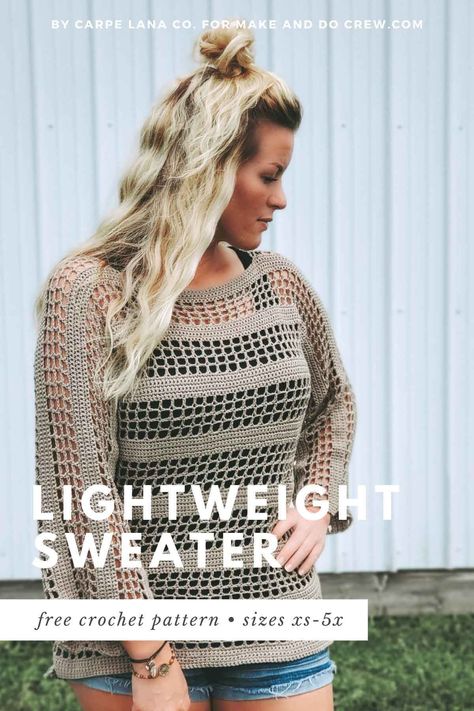 Plus Size Crochet Summer Top Pattern, Merino Crochet Patterns, Super Fine Weight Crochet Patterns, Easy Crochet Tops Free Patterns Plus Size, Crochet Mandala Sweater Free Pattern, One Skein Crochet Sweater, Lightweight Crochet Cardigan Free Pattern, Lion Brand 24/7 Cotton Patterns, Free Plus Size Knitting Patterns