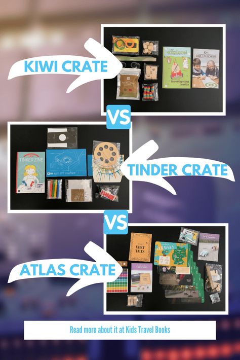 Kiwi Crate vs Tinker Crate vs Atlas Crate » KidsTravelBooks Tinker Box, Geography Games, Kiwi Crate, Fairy Tale Activities, Geography Activities, Steam Projects, Subscription Boxes For Kids, Big Words, Kids Boxing