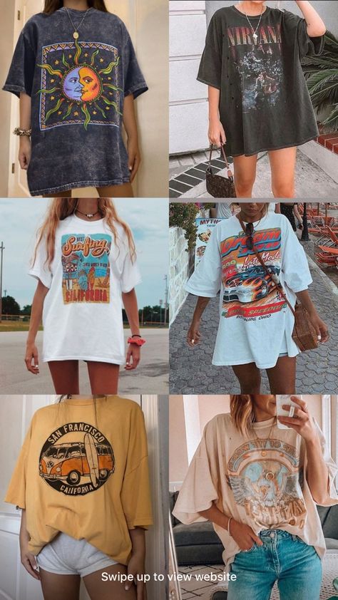 Cute Shirts For Summer, Oversized Tshirt Outfit Summer, Streetwear Fashion Summer, Shirts For Summer, Oversize Tshirt Outfits, Outfits Juvenil, Very Aesthetic, Tee Shirt Outfit, Cute Comfy Outfits