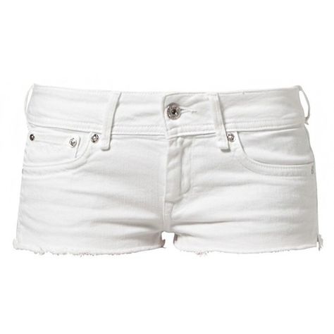 Pepe Jeans CUPID SHORT ($61) ❤ liked on Polyvore featuring shorts, white shorts, short jean shorts, white short shorts, jean shorts and denim shorts White Short Shorts, Shuffle Cutouts, Jean Shorts White, Short Jean Shorts, Short Jean, Shorts White, Mini Shorts, White Short, Short Shorts