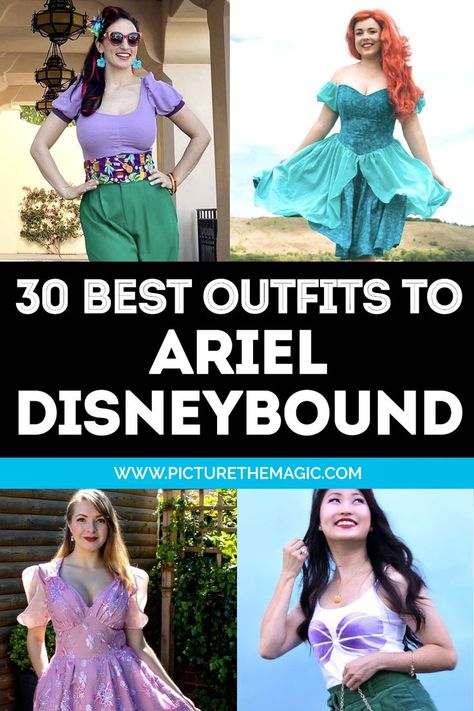 Ariel Inspired Outfits Casual, Ariel Inspired Outfits Modern Disney, Ariel Disney Bounding, Mermaid Bounding, Ariel Outfit Ideas Disneybound, Disneybound Outfits Ariel, Ariel Bounding, Little Mermaid Outfit For Women, Ariel Disney Outfit