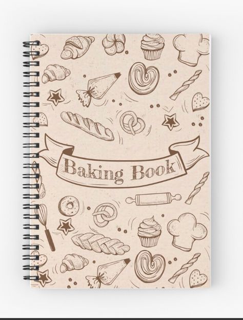 Homemade Cookbook Cover Ideas, Cookbook Front Cover Design, Cookbook Cover Design Ideas, Baking Book Design, Baking Book Cover Design, Book Recipes Design, Recipe Book Cover Ideas, Recipe Page Design, Baking Notebook