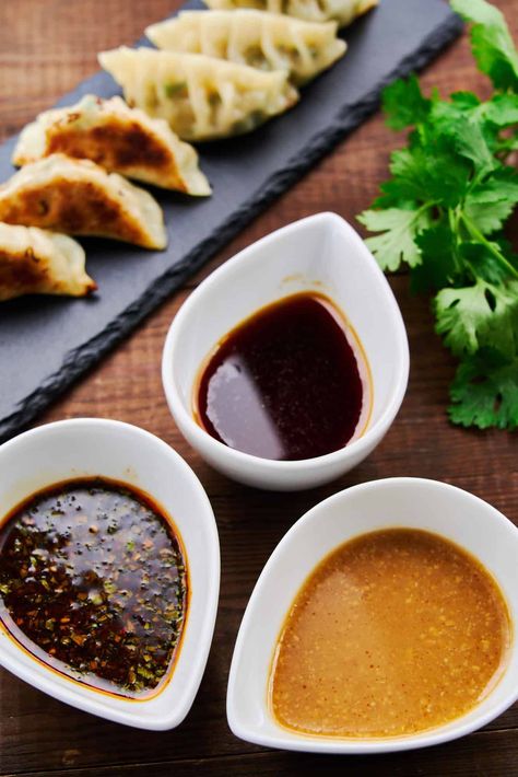 Gyoza Dipping Sauce Recipes, Potsticker Dumplings, Gyoza Sauce Recipe, Gyoza Dipping Sauce, Gyoza Sauce, Potsticker Sauce, Dipping Sauce Recipes, Homemade Dumplings Recipe, Japanese Gyoza