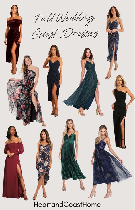 Fall Wedding Guest Dresses Fall Wedding Guest, Fall Wedding Guest Dress, Black Jumpsuit, Wedding Guest Outfit, Mountain Wedding, Wedding Guest, Guest Dresses, Black Floral, Wedding Guest Dress